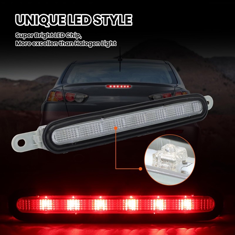 Clidr High Mount 3rd Brake Light for Mitsubishi Lancer/Lancer Evo/Lancer