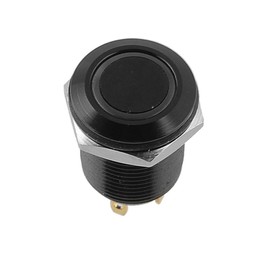 ESUPPORT Caso Negro Interruptor de Basculante Momentáneo Coche 12mm Impermeable Luz LED Azul Lámpara Interruptor Conmutador de Palanca ON-OFF 4Pin Interruptor de Botón Pulsador Auto Camión Marino