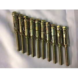 M8 x 100mm Long Shield Expansion Bolt, Pack of 10. Overall width including attached shield 13.8mm, bolt thread 8mm.