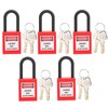 Lockout Padlock, Portable 38mm 5 Sets Lockout Lock for Industrial