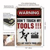 Yiruhe Not Touch My Tools Metal Signs Vintage Style Tool