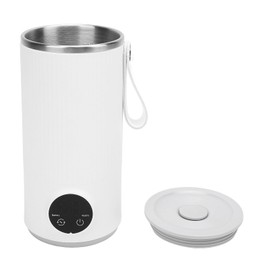 Travel Kettle, 400 ml Wireless Portable Kettle with Integrated Rotating Mixer, 4 Gears Adjustable Temperature, Fast Heating and Stirring for Tea, Coffee,