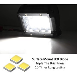 iJDMTOY Hood Edge Mount 36W LED Pod Light Kit Compatible with 2019-up Silverado Sierra 1500 2500 3500, (2) 36W LED Cubes, Edge Clamp Mounting Brackets & Relay Wiring On/Off Switch