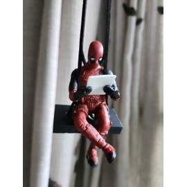 Funny Anime Car Mirror Hanging Accessories - Deadpool Ornaments Rearview Mirror Decoration - Christmas Car Interior Decor