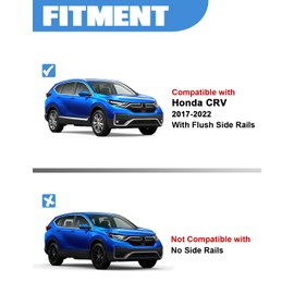 FengYu Roof Rack Cross Bars 220lbs Compatible with Honda CRV CR-V 2017-2022 with Side Rails (Not for 2023 2024 2025 2026), All-Metal Aluminum Roof Rails Crossbars Rooftop Cargo Bar Black Luggage Racks