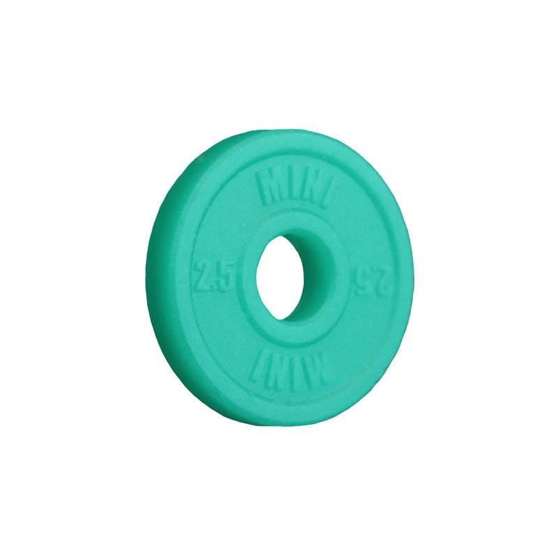 Mini Barbell Color Bumper Plates - Weight: 2.5lbs, Pairs: 2