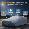 Waterproof Toyota 86(2012-2025) Car Cover with Breathable Vents, [2025 Upgrade]