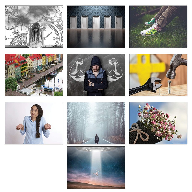 52 Mindfulness Conversation Questions and Images for Coaching Cards, Group