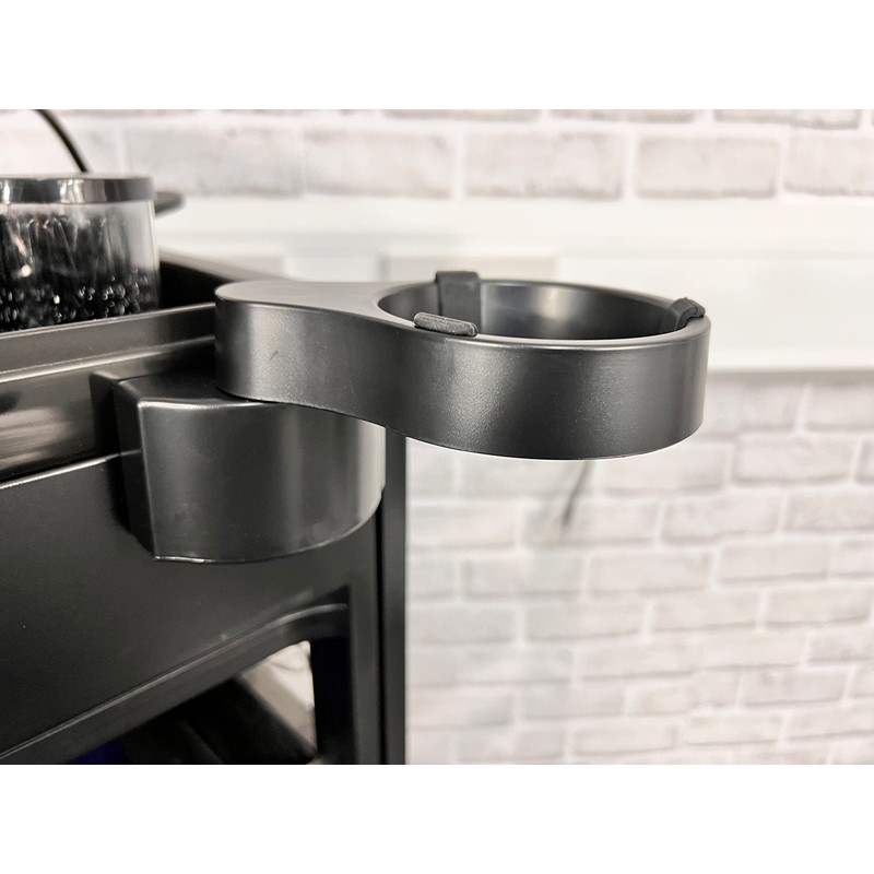 Vic+ Wall Mounted Hairdryer Holder, robust and rotatable black dryer