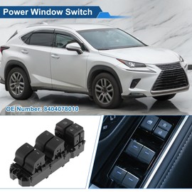 X AUTOHAUX Front Left Driver Side Power Window Switch for Lexus NX300 2018-2021 Window Control Switch No.8404078010 Black