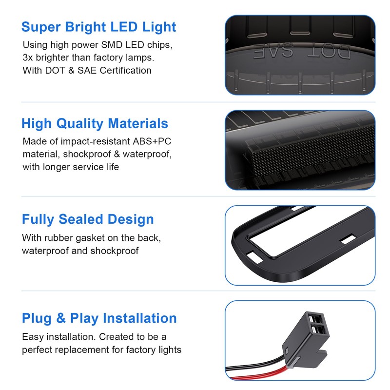 SHINEFIT LED Cab Roof Lights Replacement for 2000-2007 Silverado Sierra