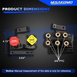 Misakomo KN20619 MV-3 Dash Air Brake Control Valve - Dash Valvet for Haldex RKN20619 and Volvo 20560009 85123221 20523171 - Compatible with Volvo Freightliner Haldex Keene Newstar Trucks