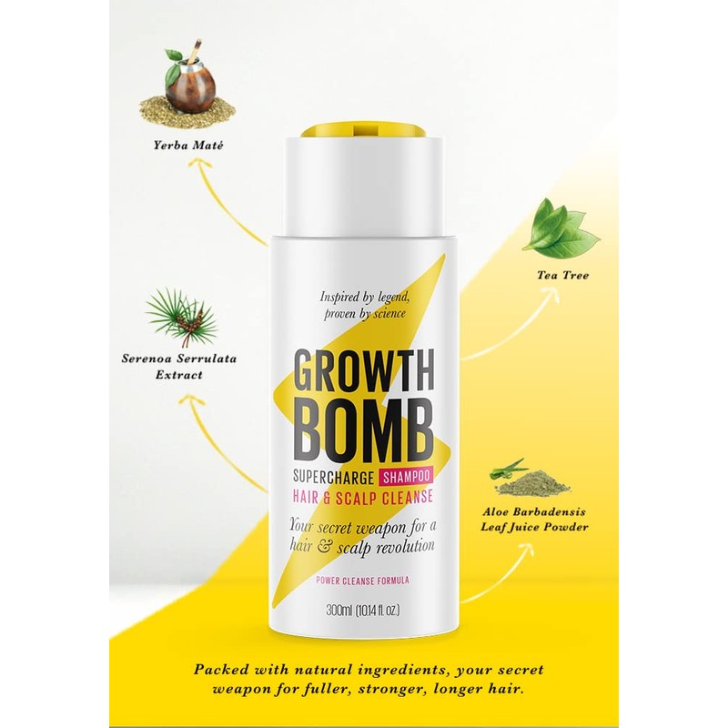 Growth Bomb Hair-Growth Strength & Length Power Cleanse Formula Shampoo