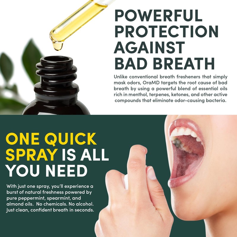 OraMD Fresh Breath Spray for Gum Health - 3-Pack, Bad