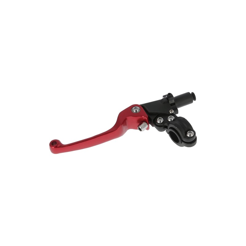 Set Brake and Clutch Fitting with Folding Lever Racing Red