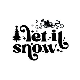 Vinyl Wall Quotes Stickers Let It Snow Inspirational Wall Mural Home Decorations Wall Decals Stickers for Kids Room Car Refrigerator Cups 22in