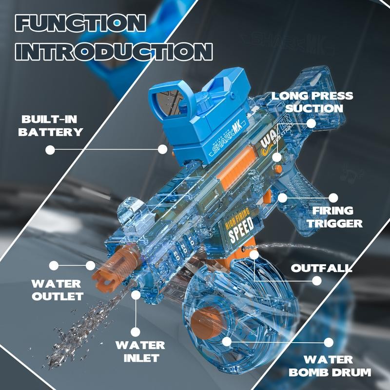 Automatic Electric Water Gun with LED Effects, Water Suction Powerful