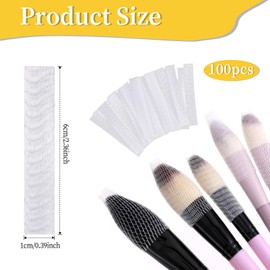 100PCS Thread Net Spool Saver, Thread Spool Net Makeup Brush Covers Sewing Thread Nets for Different Sizes of Embroidery Sewing Quilting and Serger Spools of Thread