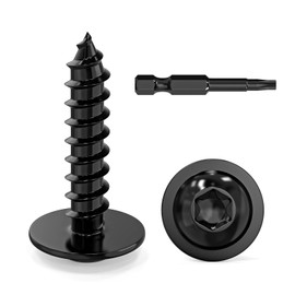 Dayalo Pack of 50 self-tapping screws, 4.2 x 19 mm, black, stainless steel flat head with disc Torx screws, self-tapping screws, drilling screws, wood screws, lens head, fully threaded, with drill