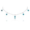Apatite Bead Drop Choker in Sterling Silver