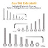 Set of 1080 Pieces M2 M3 M4 Carbon Steel Hex
