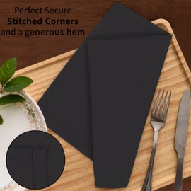 Ruvanti Servilletas de algodón, de cena, 12 unidades, suaves y cómodas, de lino, calidad de hotel, servilletas de mesa perfectas para cenas familiares y bodas