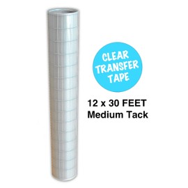 Styletech Clear Vinyl Transfer Tape Roll 12" x 30 FEET Clear Transfer Tape w/Grid | Perfect Alignment for Cricut, Silhouette Cameo, Craft Cutters, Signs and Plotters Turner Moore Edition