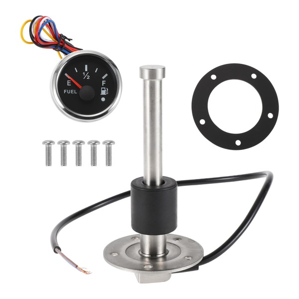 INFINAUTO 140mm Fuel Sending Unit and Gauge Kit 5.5" for