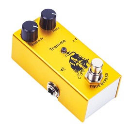 Tremolo Pedal, Modulation Pedal -Classic Tremolo Effect Pedal for Electric Guitar, True Bypass, Vintage Tremolo Effects in an Easy-to-Use Compact Pedal, Yellow