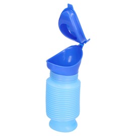 Walfront Botella de Orina Portátil, Orinal de Inodoro Elástico Plegable Unisex Reutilizable para Viajes Camping Material Plástico, Urinario