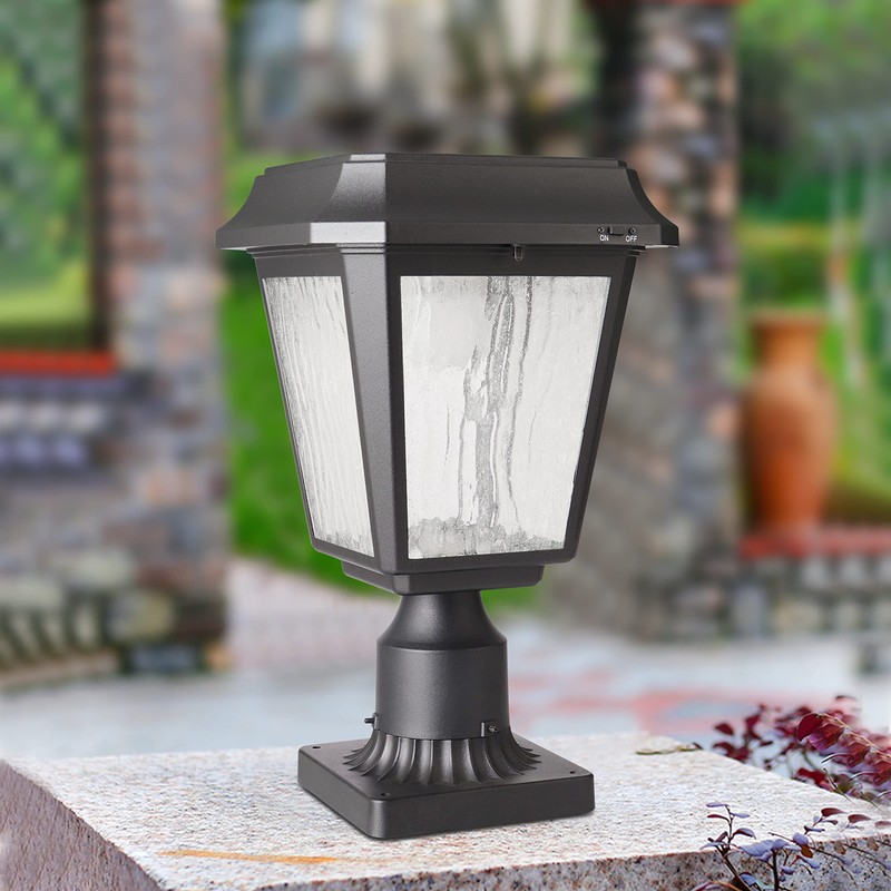 KMC LIGHTING ST4618Q Solar Post Light Outdoor Waterproof Aluminum Solar
