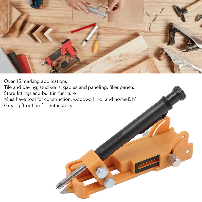 Multifunction Scribing Tool Construction Pencil Aluminum Alloy DIY Woodworking Marking
