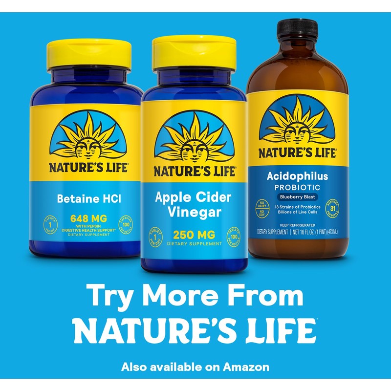 Nature's Life Apple Cider Vinegar Tablets, 250 Mg, 100 Count