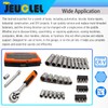 JEUCLEL 37PCS 1/4" Drive Mini Ratchet Set with bits, Torx,