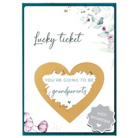 Jolicoon Pregnancy announcement scratch card - You are going to be grandparents with envelope - Baby announcement grandparents