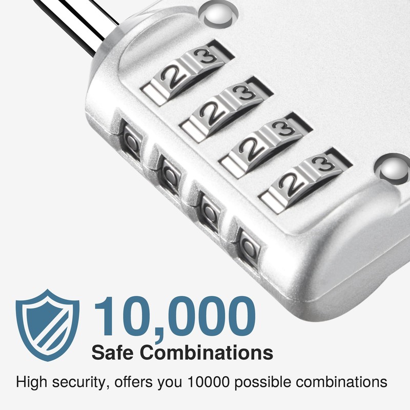 Puroma 1 Pack Combination Lock for Locker 4 Digit Outdoor