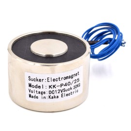 DC 12V 250N 55LB/25Kg Electric Lifting Magnet Solenoid Holding Suction Electromagnet, 40 X 25mm