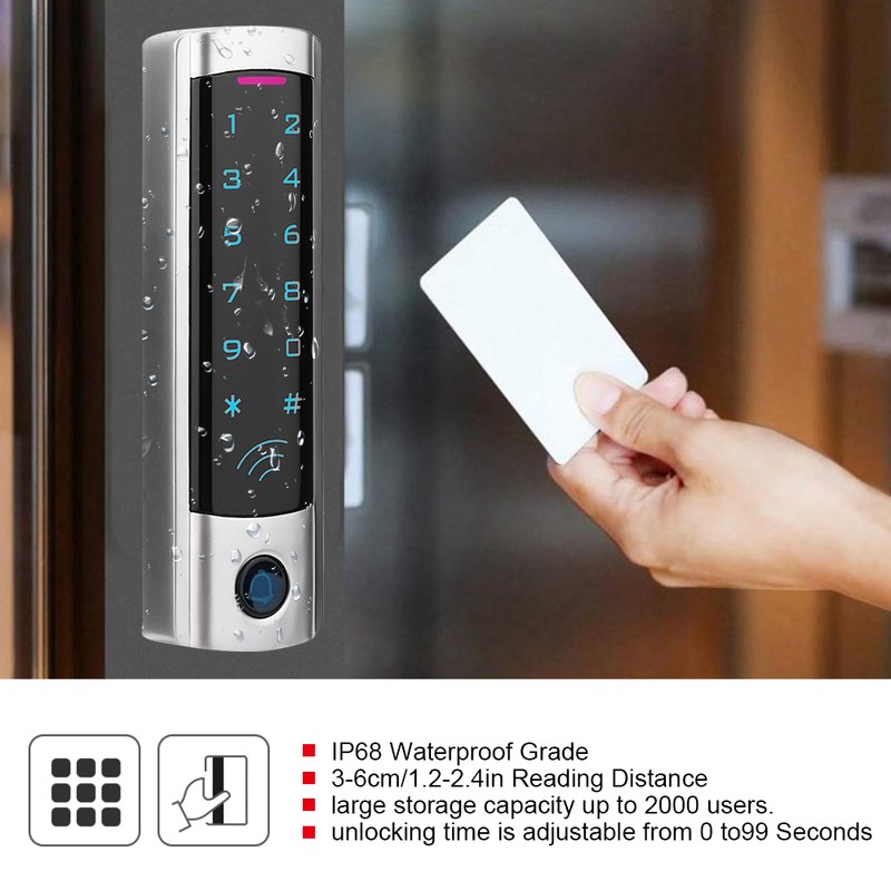 Outdoor IP68 Waterproof Door Access Control Card Password Wiegand26 Home