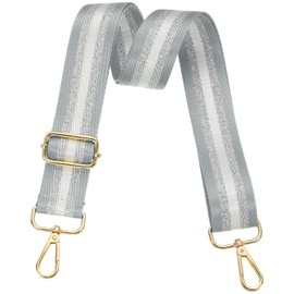 PATIKIL Bag Strap, Wide Shoulder Strap, Adjustable Crossbody Bag Strap, Universal Replacement Shoulder Strap for Women's Handbags, Canvas Guitar Bag, Backpack, Grey, gray