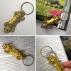 Gold Magnifying Glass with leaf pattern, Elegant Handheld Magnifier for