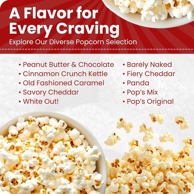 Pop's Kettle Korn- Savory Cheddar| 4-Pack Savory Cheddar - Gluten-Free,