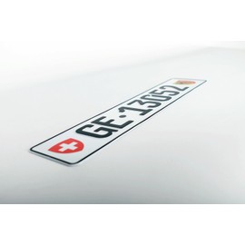 Switzerland European License Plate - Random Characters
