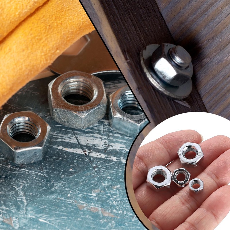 260 Pcs M5 M6 M8 Nuts, Carbon Steel Hex Nuts,