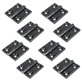 (8pcs) JaBoaRe Thickened Small Black Cabinet Hinge 40x40mm/1.57"x1.57" Equipment Hinge Black Zinc Alloy Square Hinge