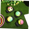 Vaguelly 4pcs Dark Wrist Return Balls Portable Elastic Rubber Rebound