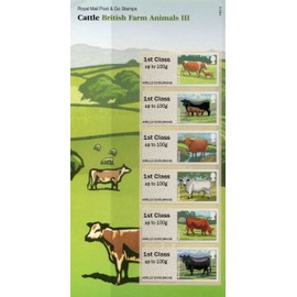 Cattle British Farm Animals III Royal Mail Post and Go Stamps.