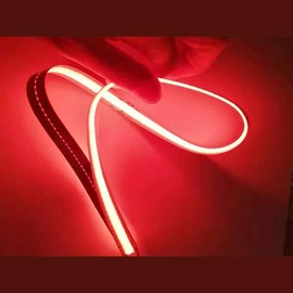 KD-tec 16.4FT5M COB Flexible LED Strip Light DC12V24V 528ledsm Bendable Tape (24V, Red)
