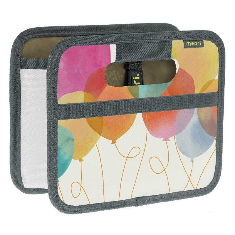 Folding storage box with handles and one compartment with two