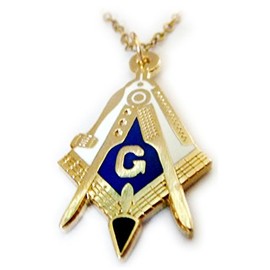 Working Tools Trowel Gavel Master Masonry Masonic Freemason Pendant Necklace w/stock chain