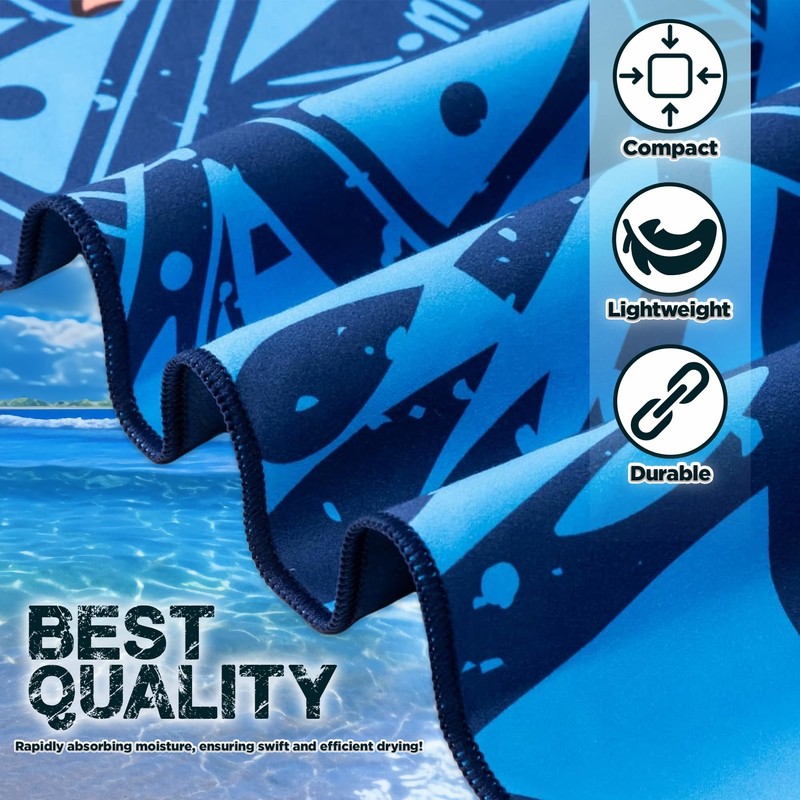 Towelistic Green Turtle Microfiber Quick Dry, Light Weight Extra Large